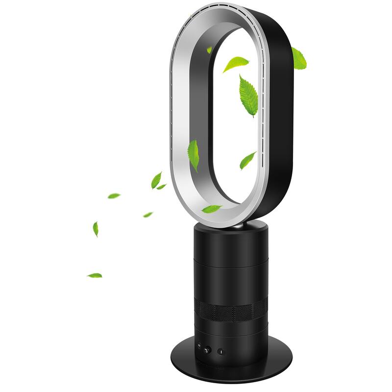 27Inch Bladeless Tower Fan with Adjustable Speeds and Timer, 90° Swivel, Low Noise Stylish